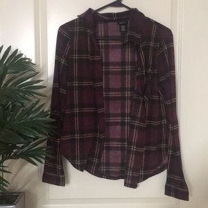 checkered purple long sleeve